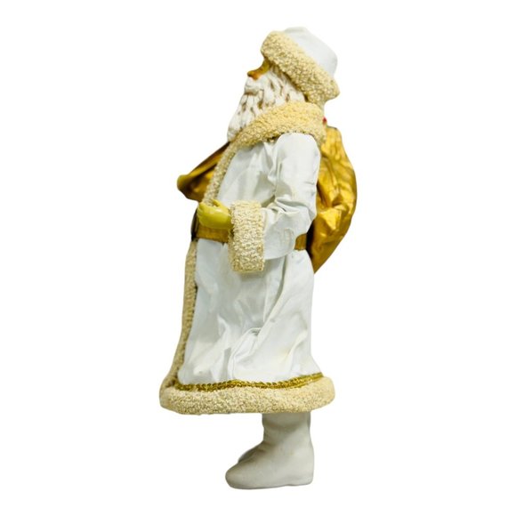 Clothtique by Possible Dreams Vintage 1988 Santa Figurine in White Coat 10" EUC - Picture 5 of 10